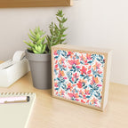 Flourishing Florals - Pink & Teal Mini Art Print Gallery Image 2