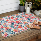 Flourishing Florals - Pink & Teal Outdoor Rug Gallery Image 2