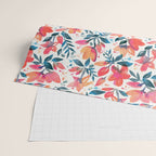 Flourishing Florals - Pink & Teal Wrapping Paper Gallery Image 2