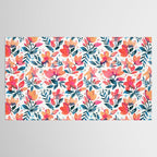Flourishing Florals - Pink & Teal Tablecloth Gallery Image 2