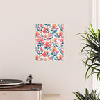 Flourishing Florals - Pink & Teal Poster Gallery Image 2