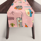 Vintage kitsch Pink Table Runner Gallery Image 1