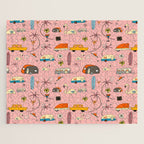 Vintage kitsch Pink Jigsaw Puzzle Gallery Image 1