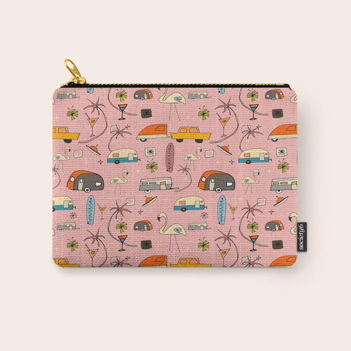 Vintage kitsch Pink Carry All Pouch Gallery Image 1