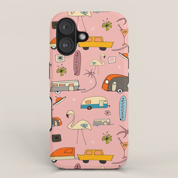 Vintage kitsch Pink iPhone Case Gallery Image 1