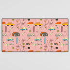 Vintage kitsch Pink Desk Mat Gallery Image 3