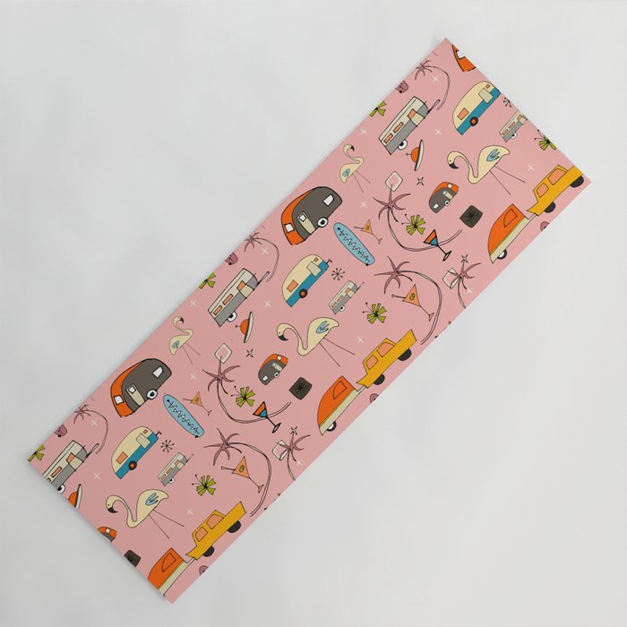 Vintage kitsch Pink Yoga Mat