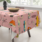Vintage kitsch Pink Tablecloth Gallery Image 3