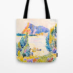 Henri-Edmond Cross Neo-Impressionism Pointillism Cap Nègre 1909 WatercolorPainting Tote Bag Gallery Image 1