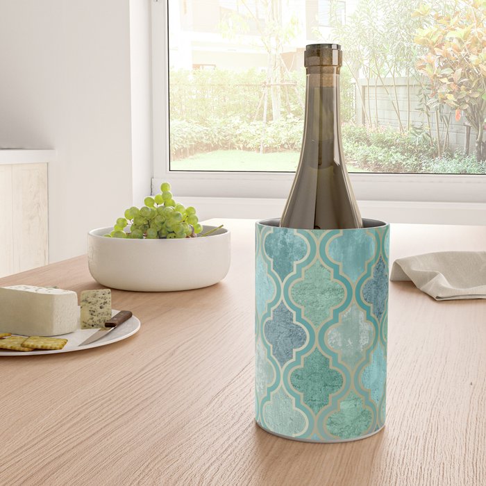 Moroccan Teal Green Wine Chiller Gallery Image 4