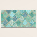 Moroccan Teal Green Desk Mat Gallery Image 3