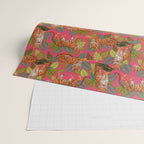 Tropical Tigers In Hot Pink Wrapping Paper Gallery Image 2