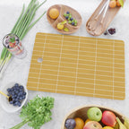 Rectangular Grid Pattern - Mustard Yellow Cutting Board Gallery Image 2