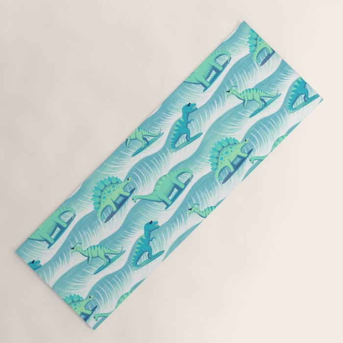 Surfosaurus - Aqua  Yoga Mat Gallery Image 1