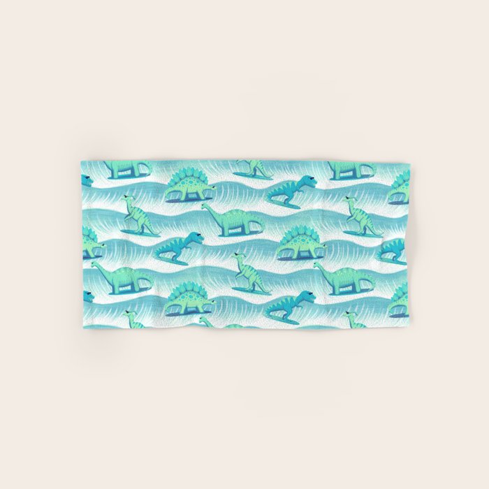 Surfosaurus - Aqua  Bath Towel Gallery Image 1