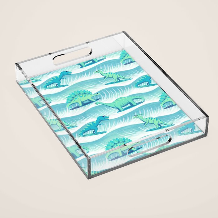 Surfosaurus - Aqua  Acrylic Tray Gallery Image 1