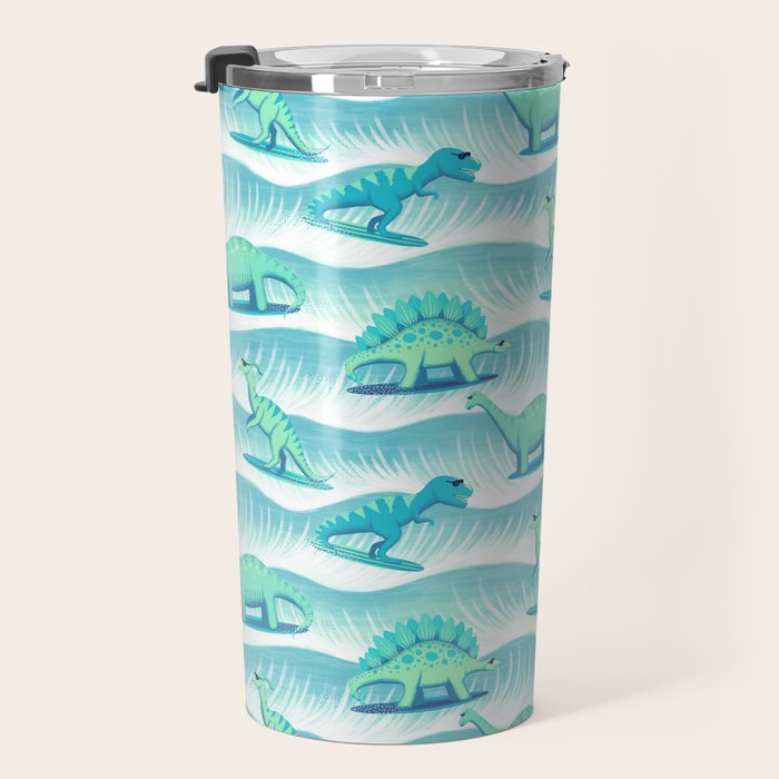 Surfosaurus - Aqua  Travel Mug Gallery Image 3
