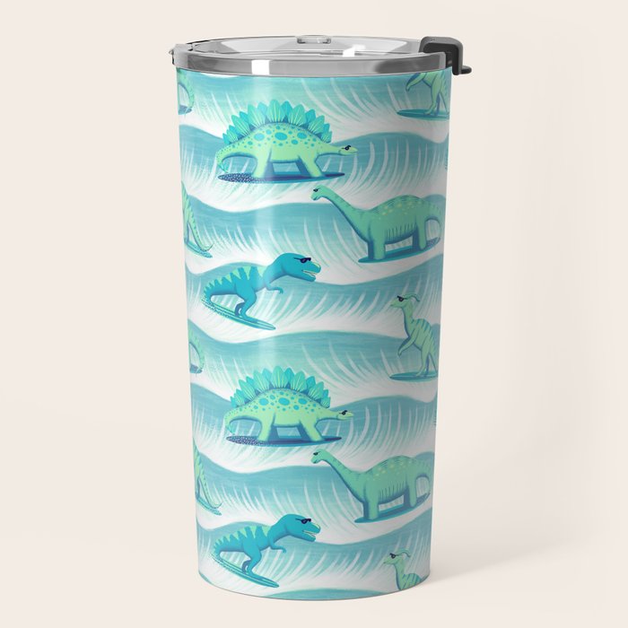 Surfosaurus - Aqua  Travel Mug Gallery Image 2