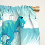 Surfosaurus - Aqua  Window Curtain Gallery Image 2
