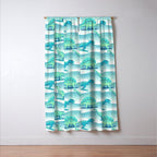 Surfosaurus - Aqua  Window Curtain Gallery Image 3