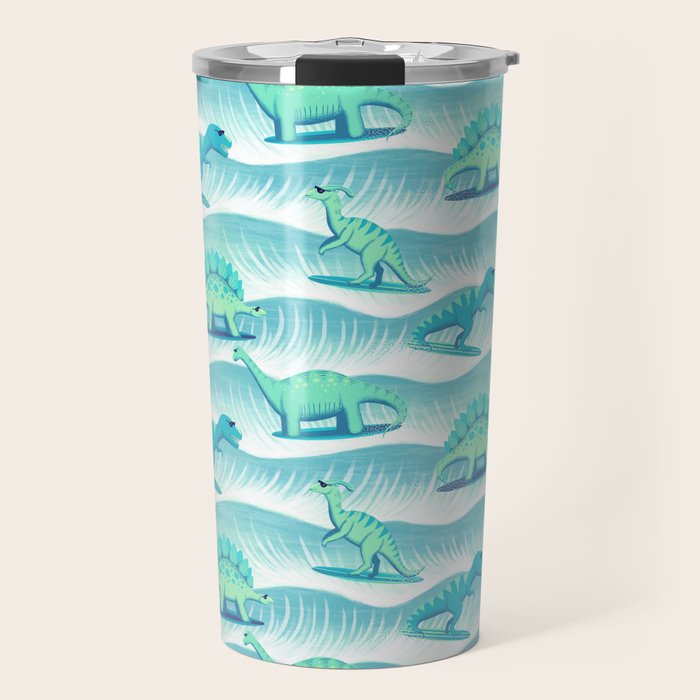 Surfosaurus - Aqua  Travel Mug Gallery Image 1
