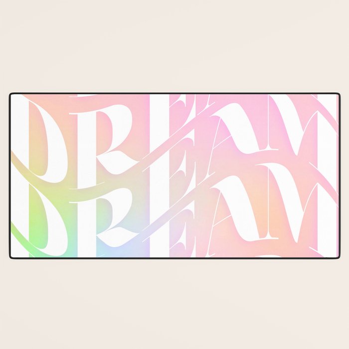 Day Dream on Pink pastel gradient Desk Mat Gallery Image 3