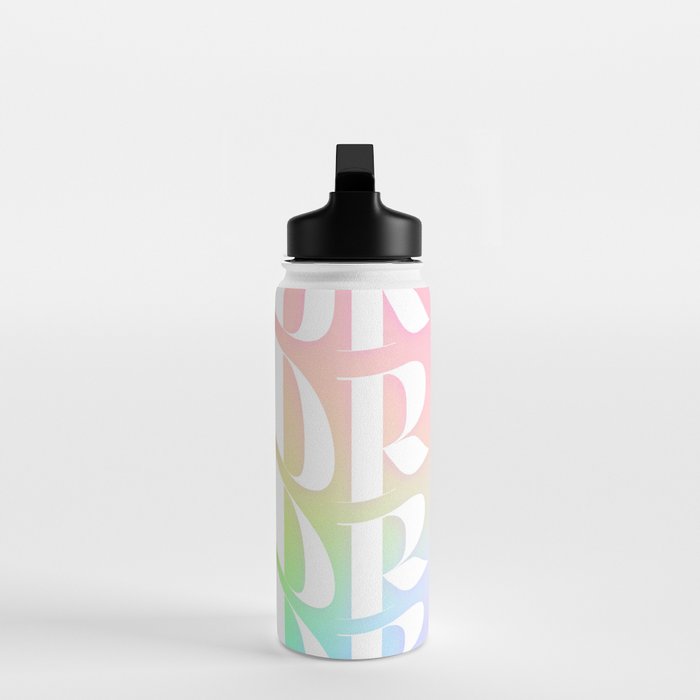 Day Dream on Pink pastel gradient Water Bottle Gallery Image 3