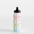 Day Dream on Pink pastel gradient Water Bottle Gallery Image 3