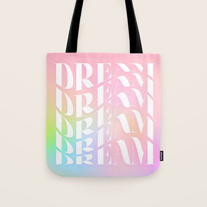 Day Dream on Pink pastel gradient Tote Bag Gallery Image 1