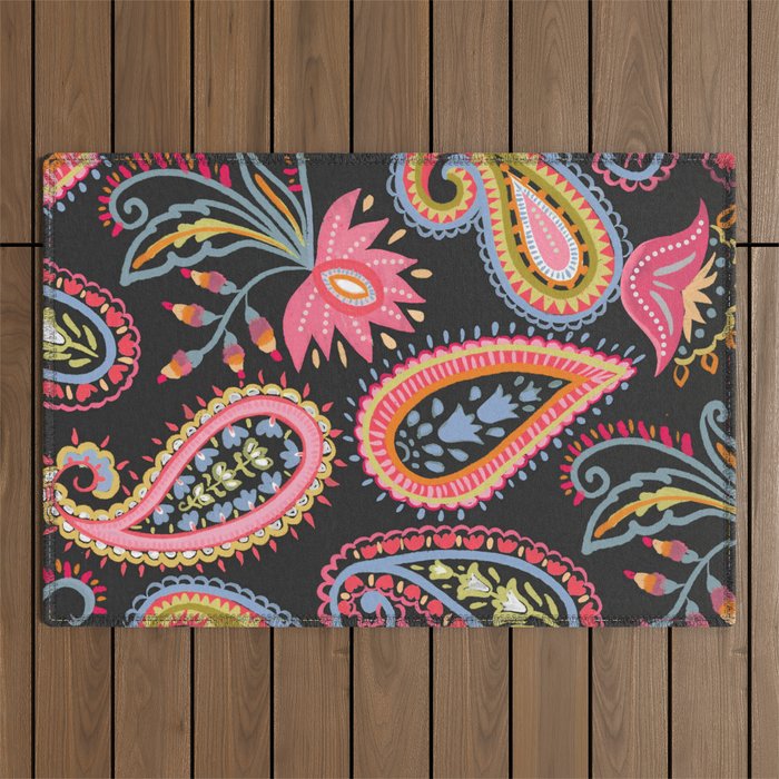 Eclectic  Paisley Delight Outdoor Rug Gallery Image 1