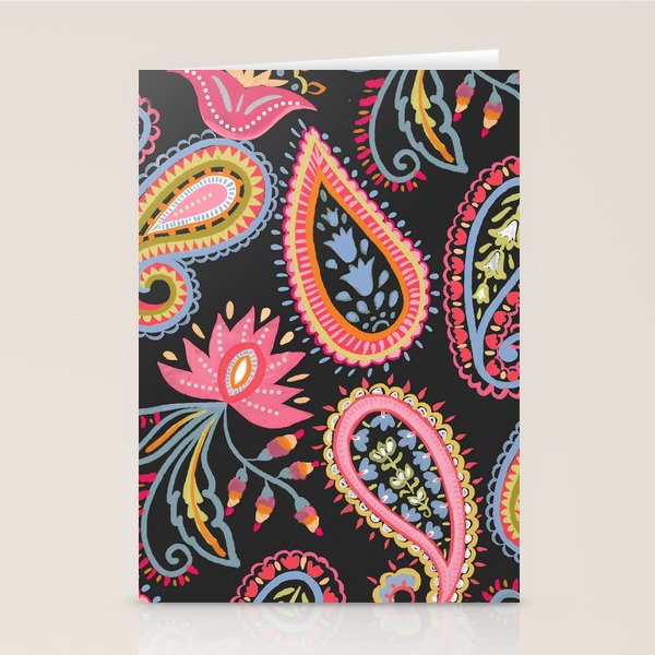 Eclectic  Paisley Delight Stationery Card Gallery Image 1