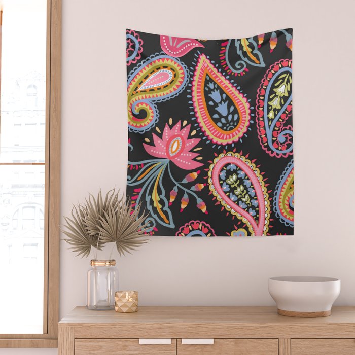 Eclectic  Paisley Delight Wall Tapestry Gallery Image 2