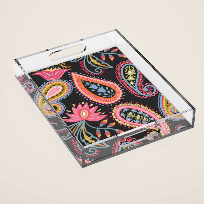 Eclectic  Paisley Delight Acrylic Tray Gallery Image 1