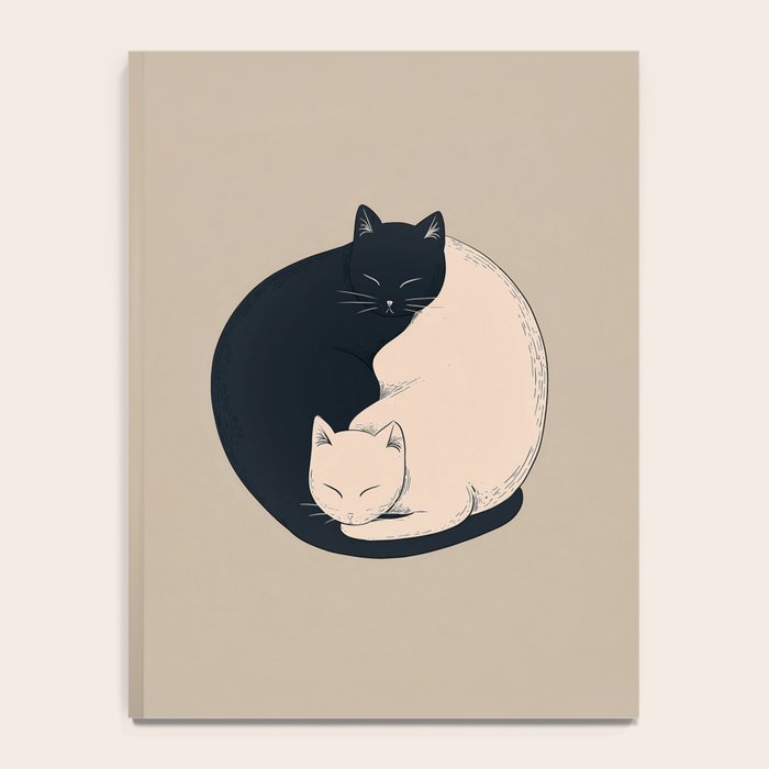 Yin Yang Cats Illustration Notebook Gallery Image 4