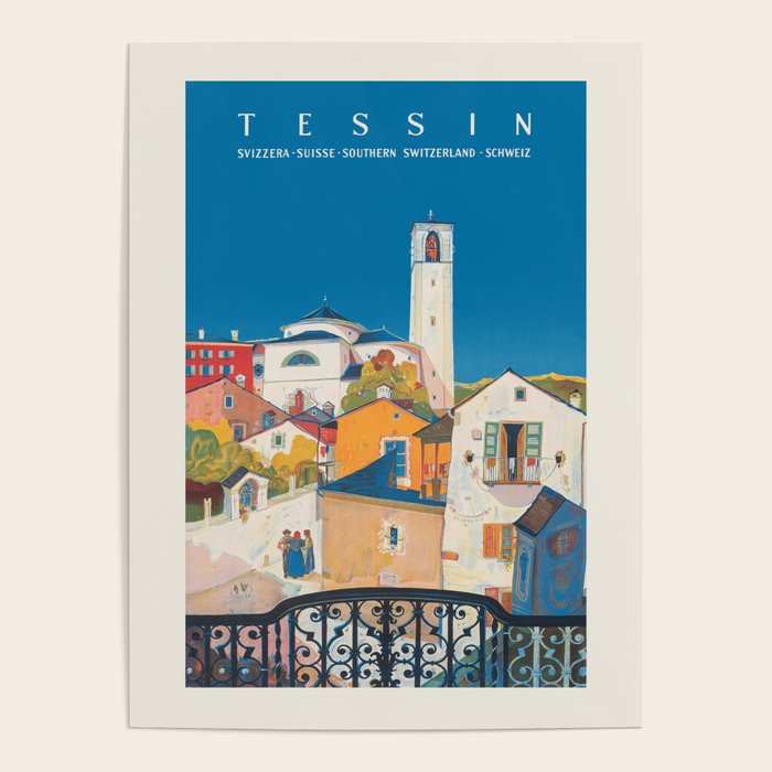 Ticino Switzerland Vintage Travel Poster, 1943 Poster Gallery Image 4
