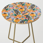 Orange Birds Florals - GREY Side Table Gallery Image 2
