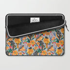 Orange Birds Florals - GREY Laptop Sleeve Gallery Image 2
