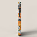 Orange Birds Florals - GREY iPhone Case Gallery Image 2