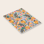 Orange Birds Florals - GREY Notebook Gallery Image 3