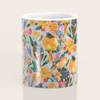 Orange Birds Florals - GREY Coffee Mug Gallery Image 4