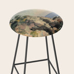 Cliff Impressionist Painting Stool Gallery Image 2