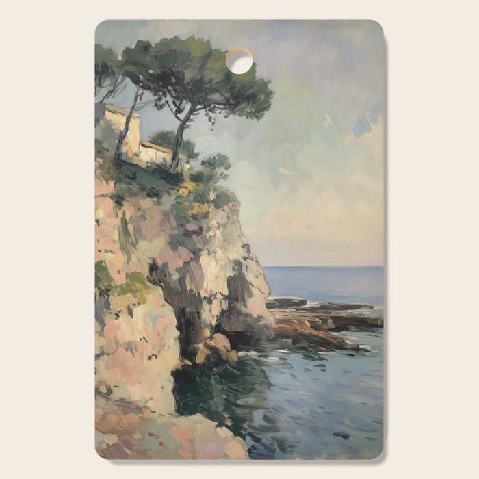 Cliff Impressionist Painting Cutting Board Gallery Image 1