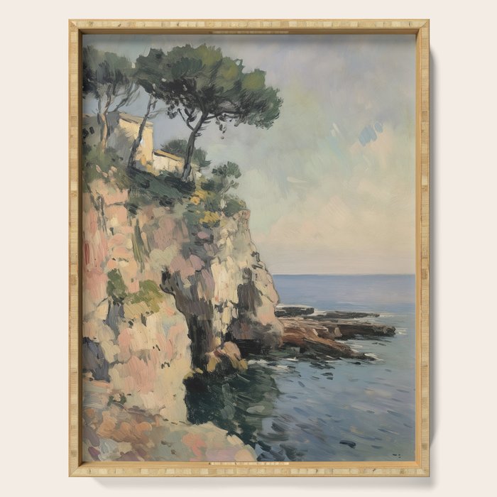 Cliff Impressionist Painting Serving Tray Gallery Image 1