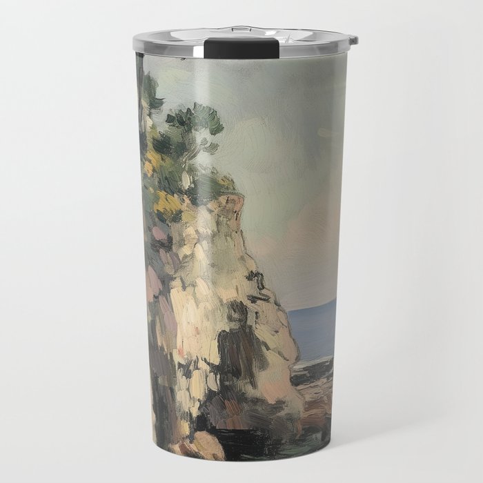 Cliff Impressionist Painting Travel Mug Gallery Image 1