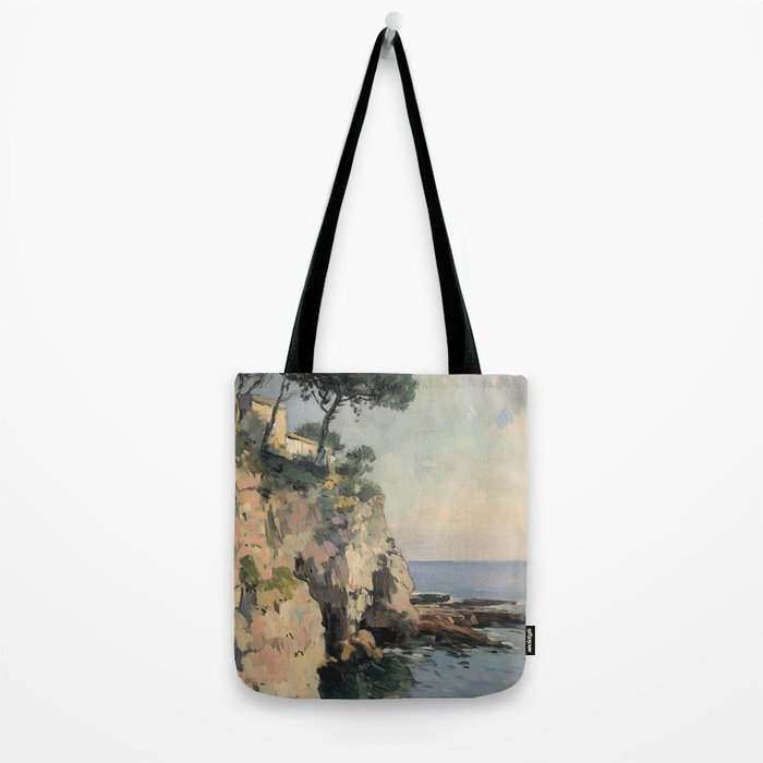 Cliff Impressionist Painting Tote Bag Gallery Image 2