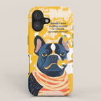 Should I Over Explain Myself or Remain Misunderstood? | Bulldog Pets Funny Quote, Typography Poster Saying Phrase, Cute Quirky Whimsical Dog Animals Naive Illustration iPhone Case Gallery Image 1