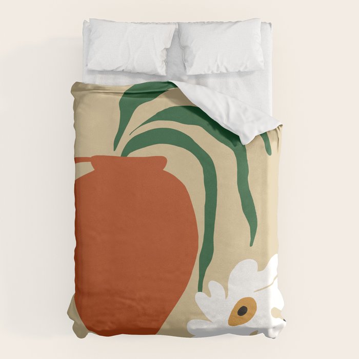 Happy flower fall pottery  Duvet Cover Gallery Image 6