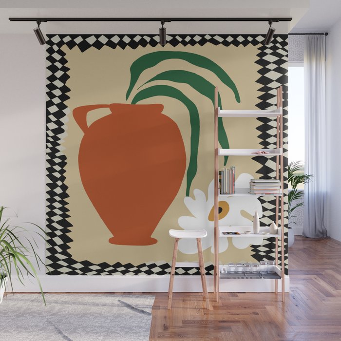 Happy flower fall pottery  Wall Mural Gallery Image 1