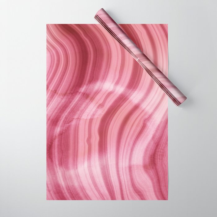 Summer Pink  Mermaid  Marble Wrapping Paper Gallery Image 1