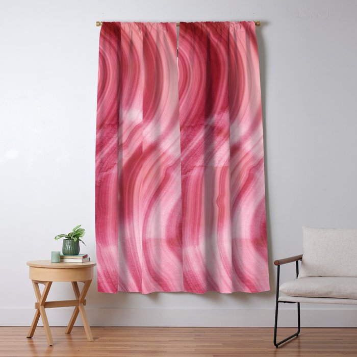 Summer Pink  Mermaid  Marble Window Curtain Gallery Image 1